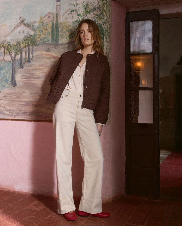 Vaquero wide leg en color crudo