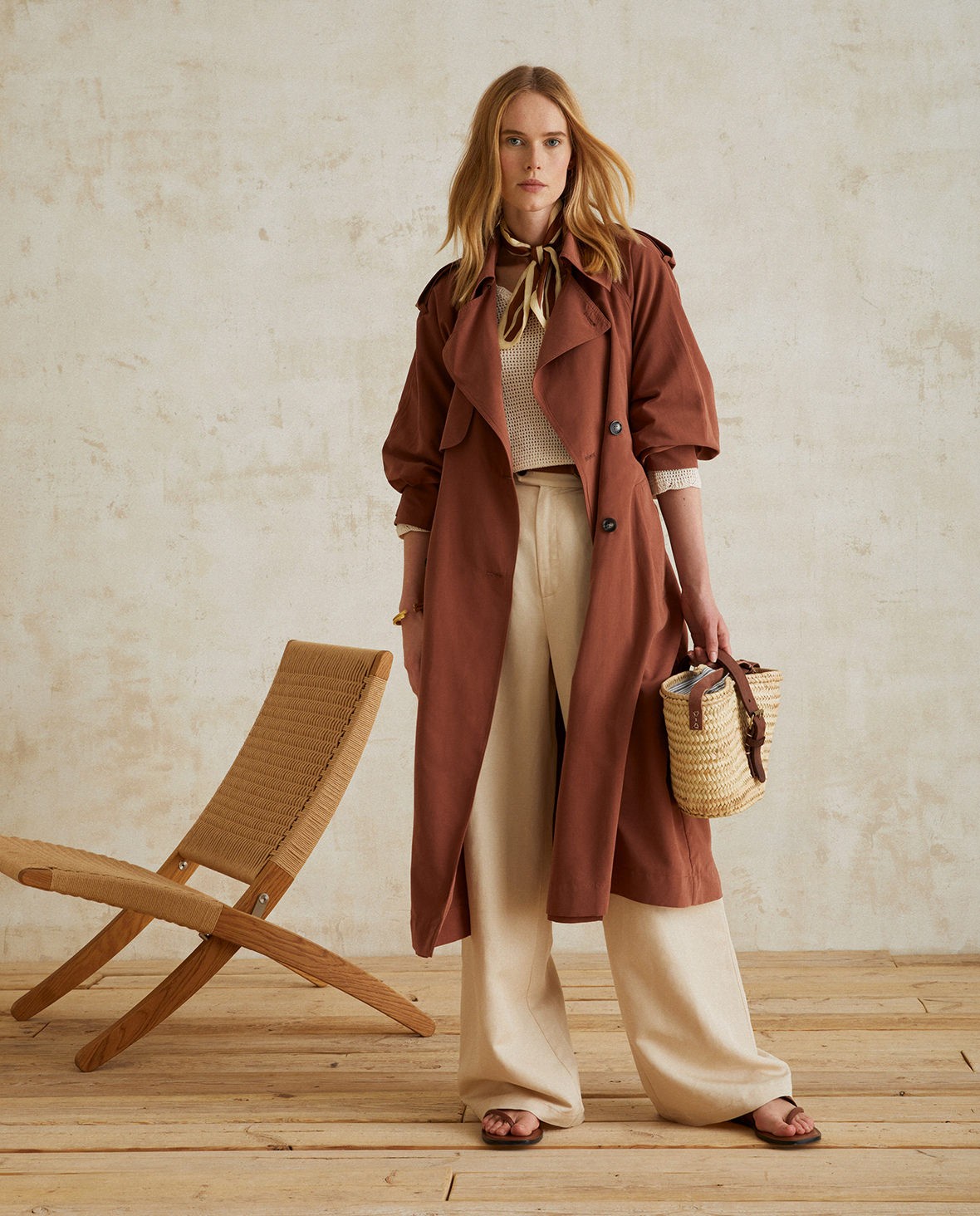 Long trench-coat à double boutonnage Chocolate 7