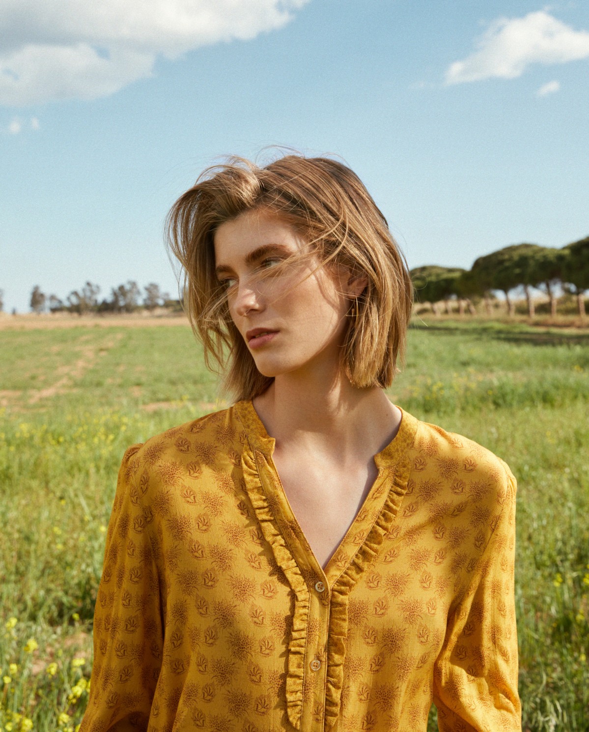 Flowers shirt yellow