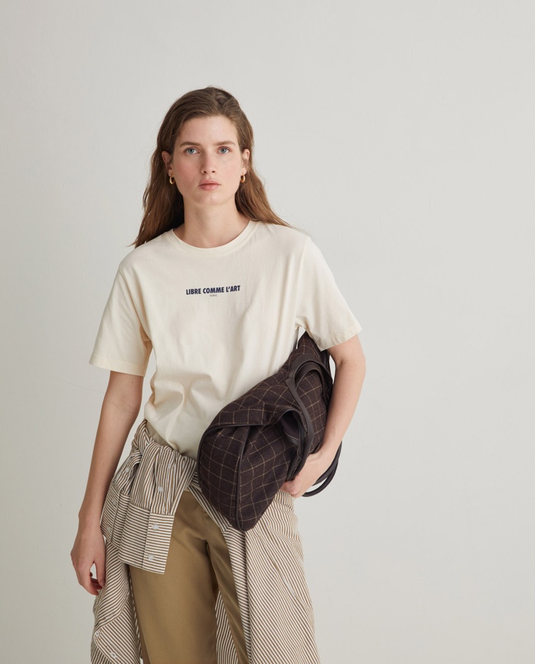 Raw printed cotton T-shirt - 100% cotton T-shirt