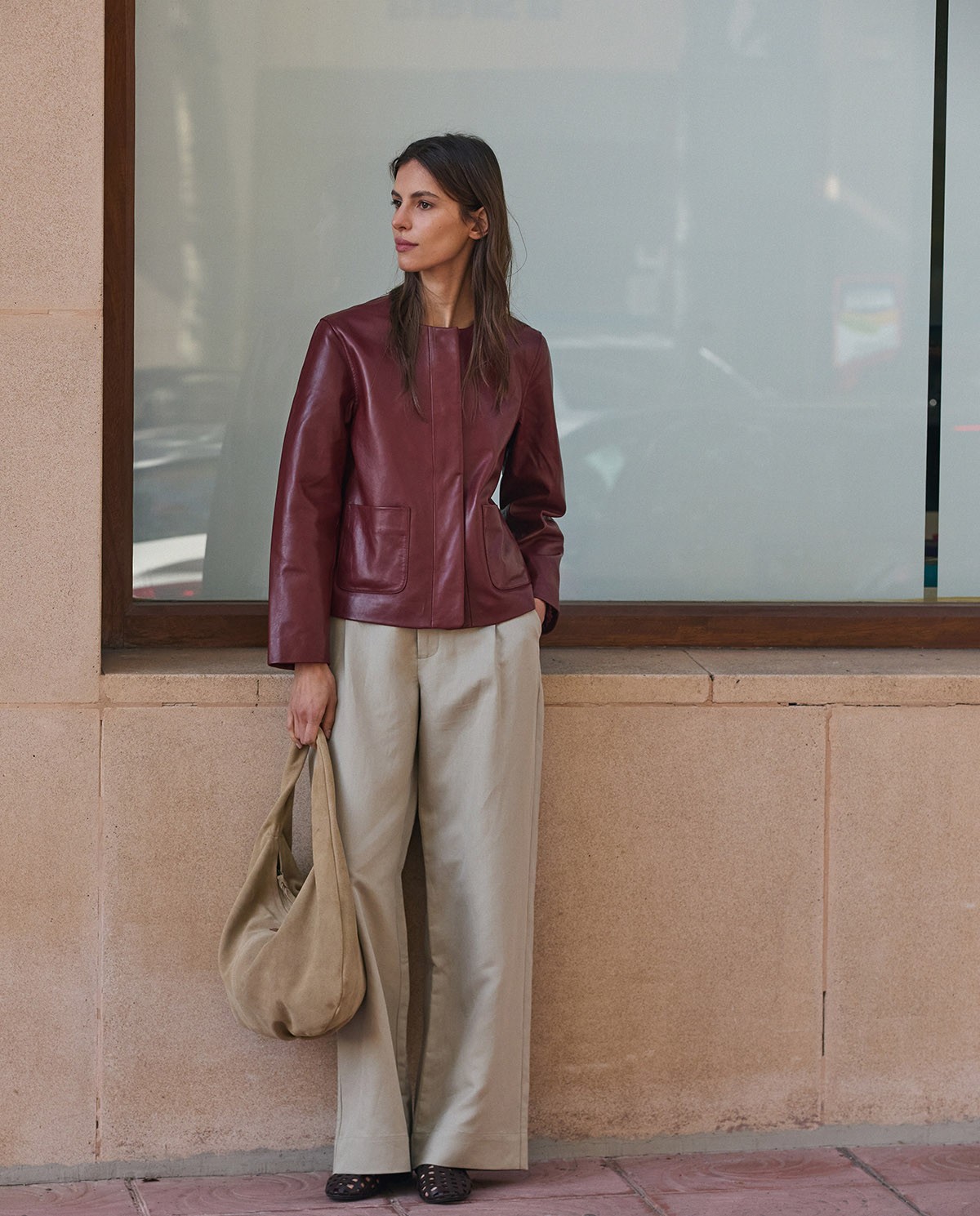 Wide-leg linen-blend tailored trousers|Yerse