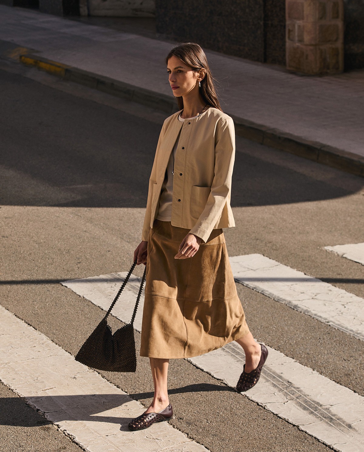 Jaqueta de pell de napa butxaques plastró|Yerse 9