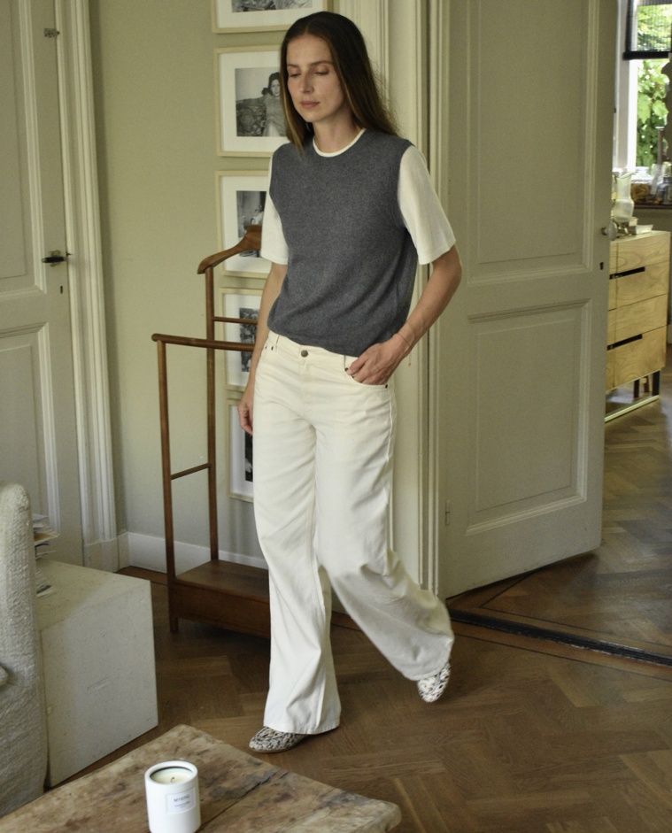 Jeans Wide leg cotó orgànic cru - Jeans 100% cotó orgànic