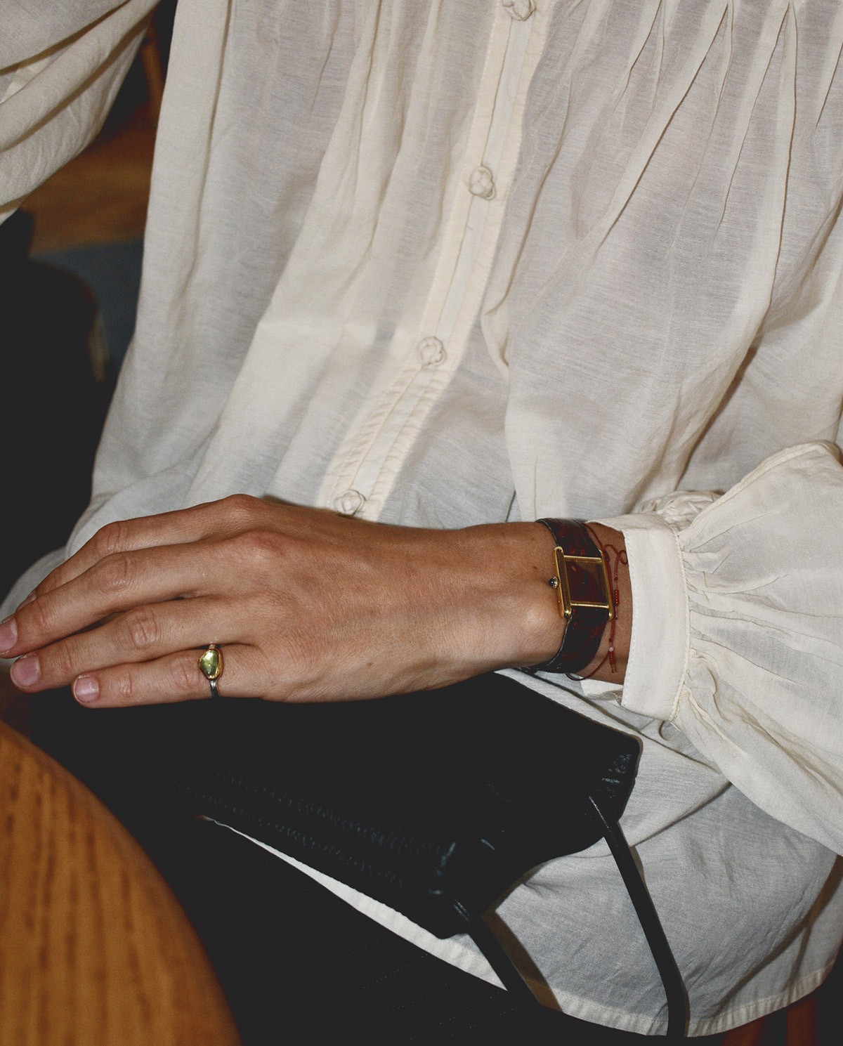 Raw cotton pleated detail blouse - Viscose and cotton blend blouse 2